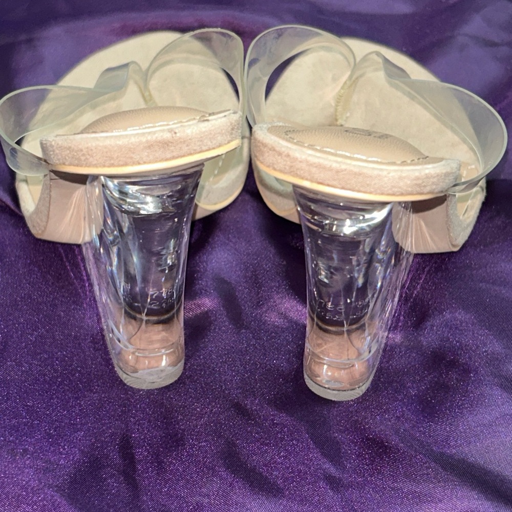 Cape Robbin Women's Transparent and Beige Heels - Picture 4 of 9